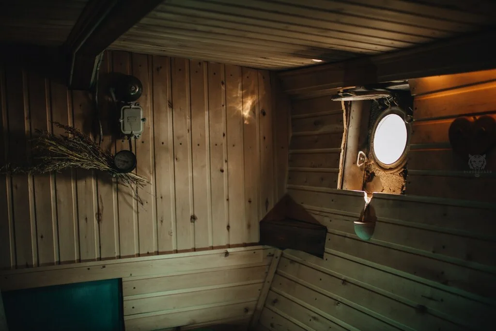 баня-бочка GuardKvadro внутри